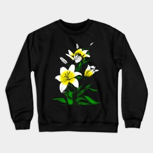 Lily Flower - Vector Illustration Crewneck Sweatshirt